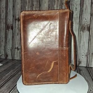 Brown Leather Book Bible Cover